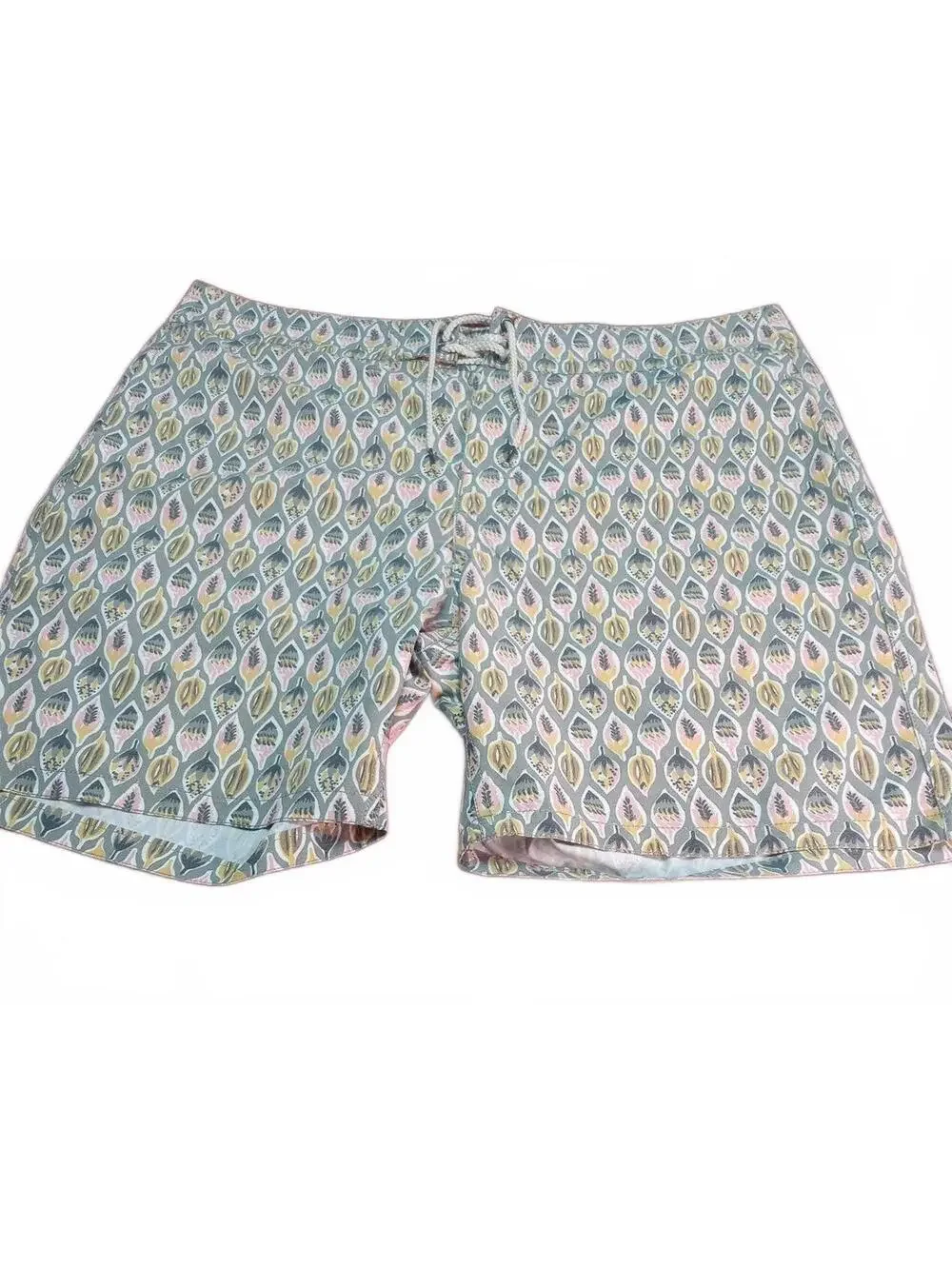 Faherty Brand Banana Leaf Gray Beacon Trunk shorts size 35 EUC